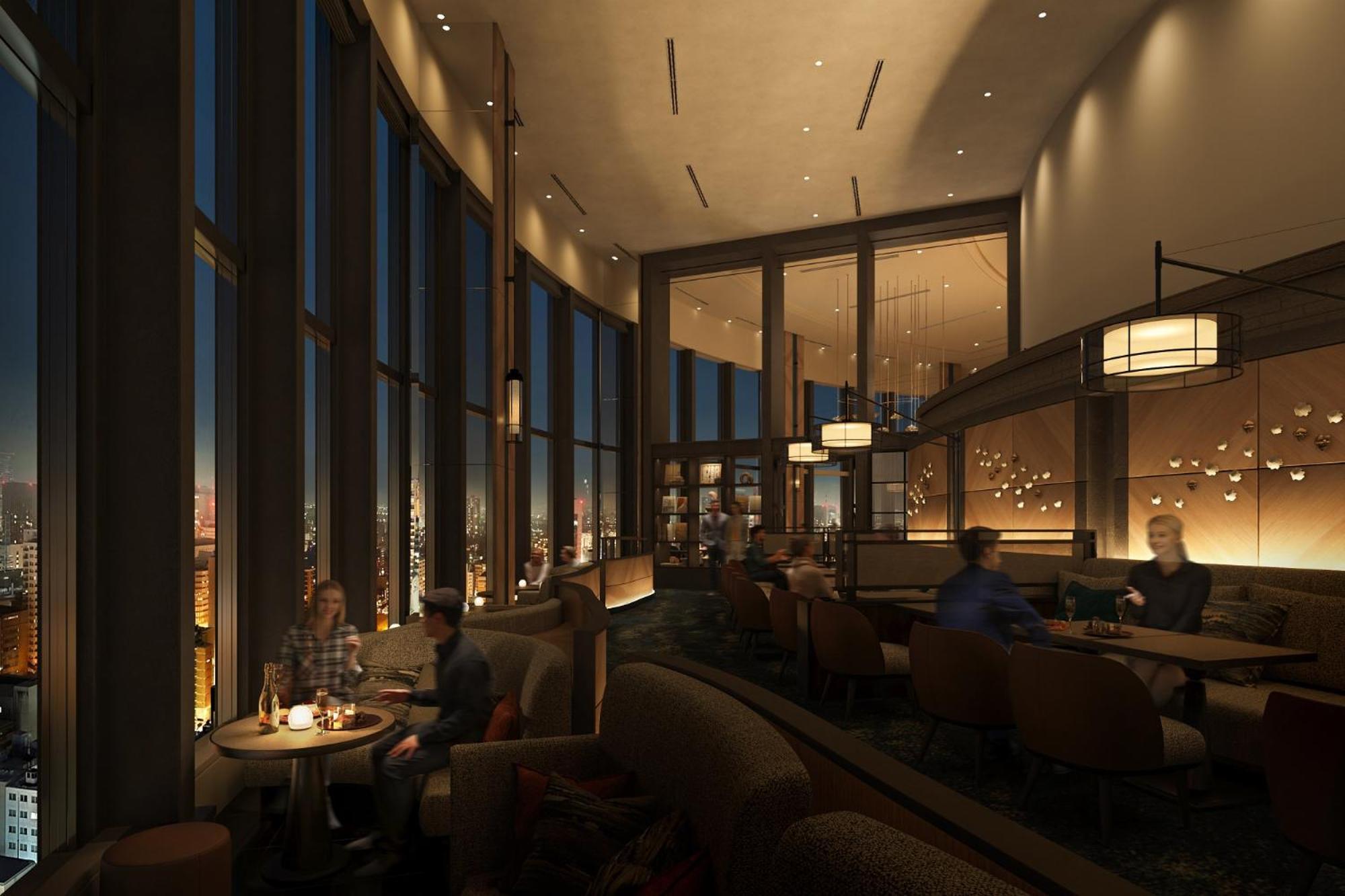 Sapporo Prince Hotel Cameră foto The lounge at the top of the tower